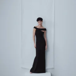 Robe Col Asymétrique -Promos Chaudine Magasin 47016716 99 99999999 01