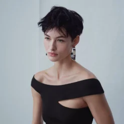 Robe Col Asymétrique -Promos Chaudine Magasin 47016716 99 D4