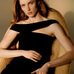 Robe Col Asymétrique -Promos Chaudine Magasin 47016716 99 D6