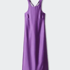 Robe Satinée Dos Croisé -Promos Chaudine Magasin 47017141 65 B