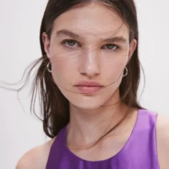 Robe Satinée Dos Croisé -Promos Chaudine Magasin 47017141 65 D1