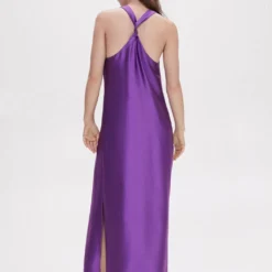 Robe Satinée Dos Croisé -Promos Chaudine Magasin 47017141 65 R