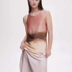 Robe Satinée Dos Croisé -Promos Chaudine Magasin 47017141 85