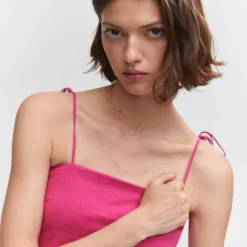 Robe Lin Détails Perles 26 Robe Lin Détails Perles -Promos Chaudine Magasin 57000256 88 D1