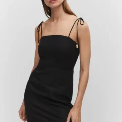 Robe Lin Détails Perles