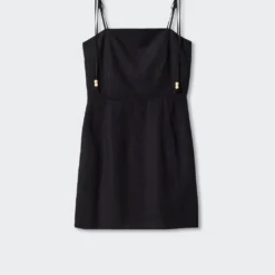 Robe Lin Détails Perles 22 Robe Lin Détails Perles -Promos Chaudine Magasin 57000256 99 B