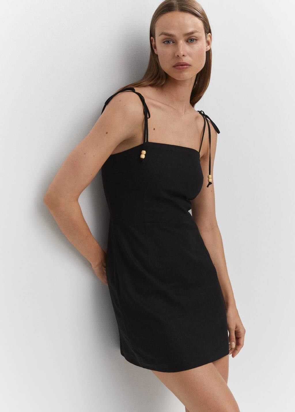 Robe Lin Détails Perles 5 Robe Lin Détails Perles – Image 5