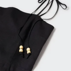 Robe Lin Détails Perles 21 Robe Lin Détails Perles -Promos Chaudine Magasin 57000256 99 D8