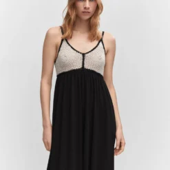 Robe Empiècement Crochet