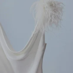 Robe Style Lingerie Détail Plumes -Promos Chaudine Magasin 57001110 01 D8