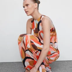 Robe Imprimée à Emmanchures Américaines -Promos Chaudine Magasin 57001121 25 D2