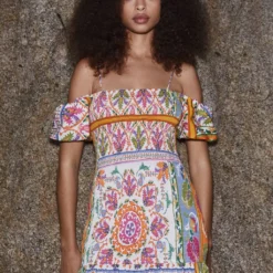 Robe Froncée Manches Bouffantes -Promos Chaudine Magasin 57001126 02 D6