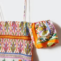 Robe Froncée Manches Bouffantes -Promos Chaudine Magasin 57001126 02 D8