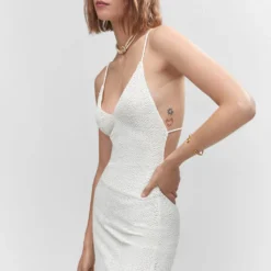 Robe Texture Dos Croisé