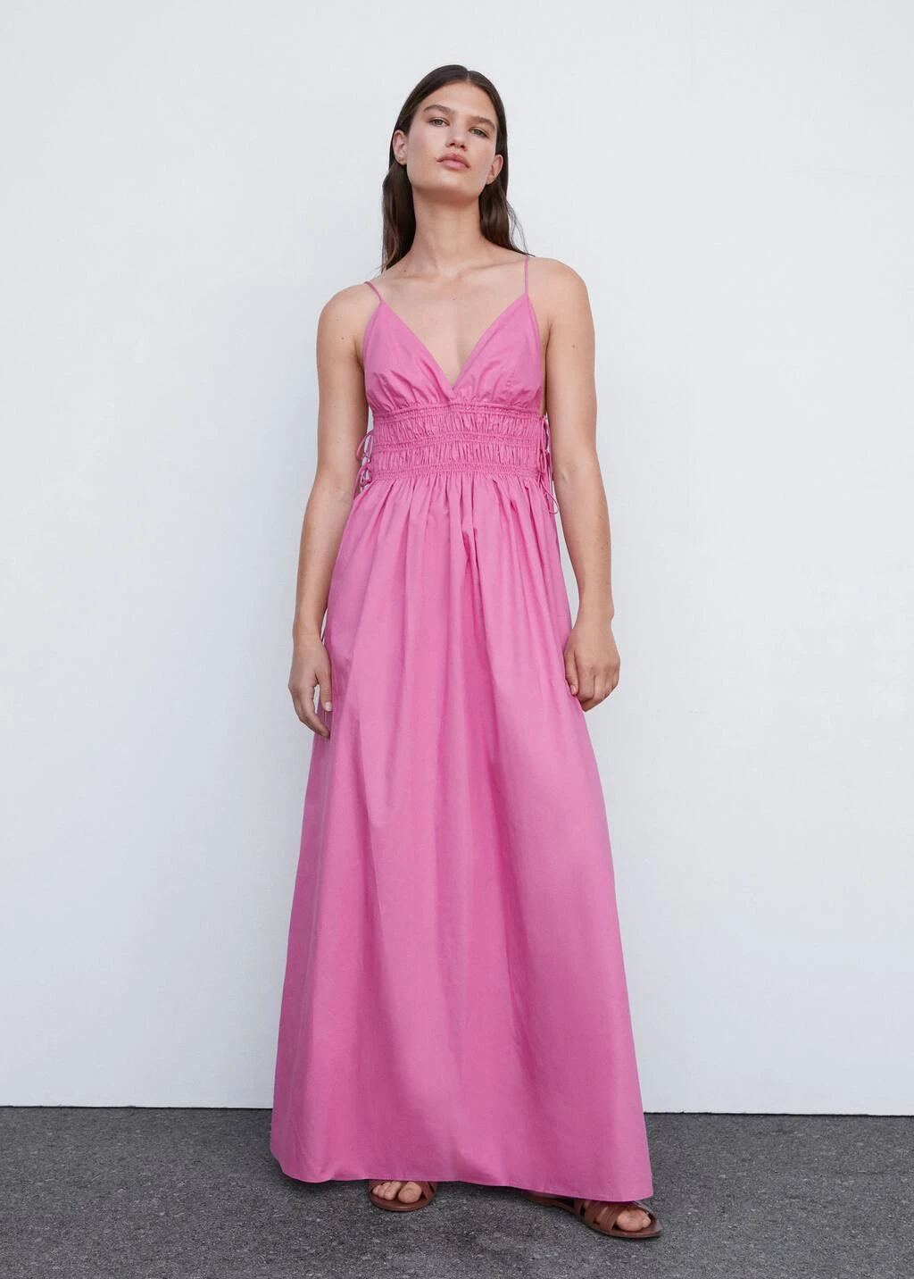 Robe Coton Nœuds Sur Les Côtés 2 Robe Coton Nœuds Sur Les Côtés – Image 2