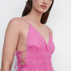 Robe Coton Nœuds Sur Les Côtés 19 Robe Coton Nœuds Sur Les Côtés -Promos Chaudine Magasin 57002892 85 D1