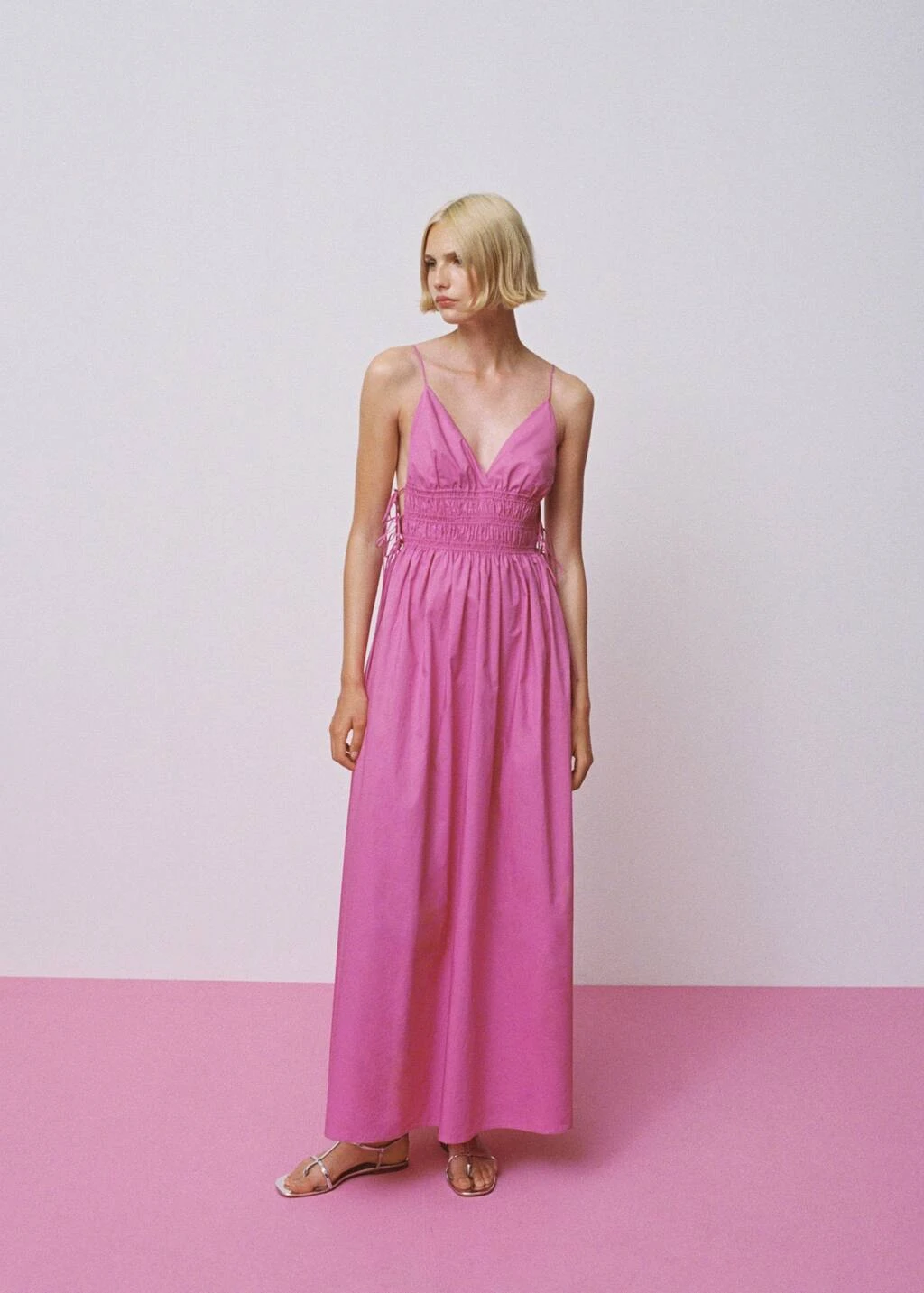 Robe Coton Nœuds Sur Les Côtés 6 Robe Coton Nœuds Sur Les Côtés – Image 6