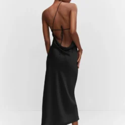 Robe Satinée Dos Nu -Promos Chaudine Magasin 57002893 99 R