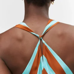 Robe Satinée Col V -Promos Chaudine Magasin 57002894 46 D6