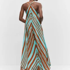 Robe Satinée Col V -Promos Chaudine Magasin 57002894 46 R