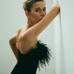 Robe Bustier Détail Plumes 15 Robe Bustier Détail Plumes -Promos Chaudine Magasin 57005154 99 D7