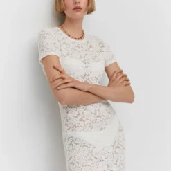 Robe Courte Guipure -Promos Chaudine Magasin 57010316 02 D2