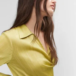 Robe Chemisier Satinée -Promos Chaudine Magasin 57010714 14 R