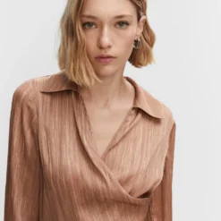 Robe Chemisier Satinée -Promos Chaudine Magasin 57010714 30 D1