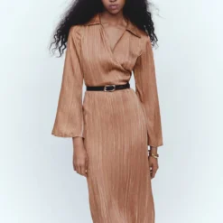 Robe Chemisier Satinée -Promos Chaudine Magasin 57010714 30 D6