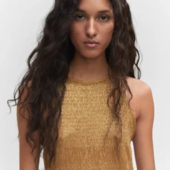 Robe Lurex Emmanchures Américaines -Promos Chaudine Magasin 57010753 CO D1