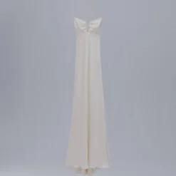 Robe Satinée à Bretelles Croisées -Promos Chaudine Magasin 57013277 05 B