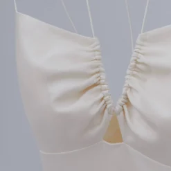 Robe Satinée à Bretelles Croisées -Promos Chaudine Magasin 57013277 05 D8