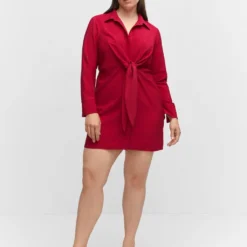 Robe Chemise Détail Nœud -Promos Chaudine Magasin 57013802 70 D3