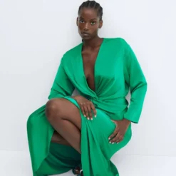 Robe Satinée Nœud -Promos Chaudine Magasin 57014435 44 D4