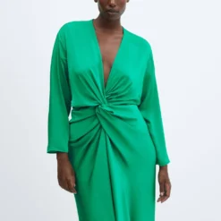 Robe Satinée Nœud -Promos Chaudine Magasin 57014435 44 D5