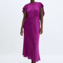 Robe Satinée à Détails Sur Le Dos -Promos Chaudine Magasin 57014436 65 D3