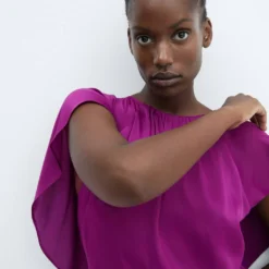 Robe Satinée à Détails Sur Le Dos -Promos Chaudine Magasin 57014436 65 D4