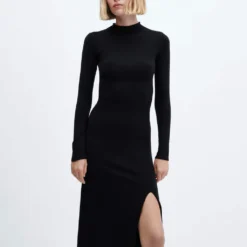 Robe Maille Ouverture Latérale 26 Robe Maille Ouverture Latérale -Promos Chaudine Magasin 57015796 99