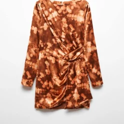 Robe Courte Drapée Tie And Dye -Promos Chaudine Magasin 57016026 30 B