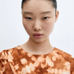 Robe Courte Drapée Tie And Dye -Promos Chaudine Magasin 57016026 30 D1