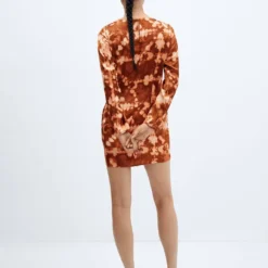 Robe Courte Drapée Tie And Dye -Promos Chaudine Magasin 57016026 30 R