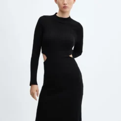 Robe Maille Côtelée Ouvertures