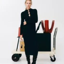 Robe Côtelée à Boutons 13 Robe Côtelée à Boutons -Promos Chaudine Magasin 57017756 99 D6