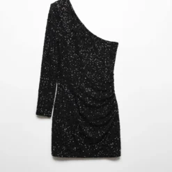 Robe Asymétrique Sequins 13 Robe Asymétrique Sequins -Promos Chaudine Magasin 57019106 99 B