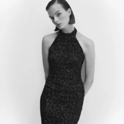 Robe Sequins à Emmanchures Américaines -Promos Chaudine Magasin 57019112 99 D2