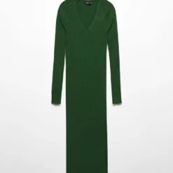 Robe Maille Côtelée Col V -Promos Chaudine Magasin 57025795 43 B