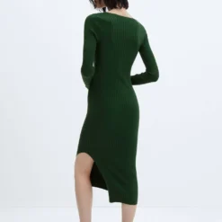 Robe Maille Côtelée Col V -Promos Chaudine Magasin 57025795 43 R