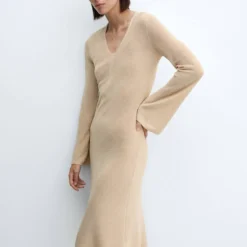 Robe Midi Maille Lurex 23 Robe Midi Maille Lurex -Promos Chaudine Magasin 57027717 OR D2