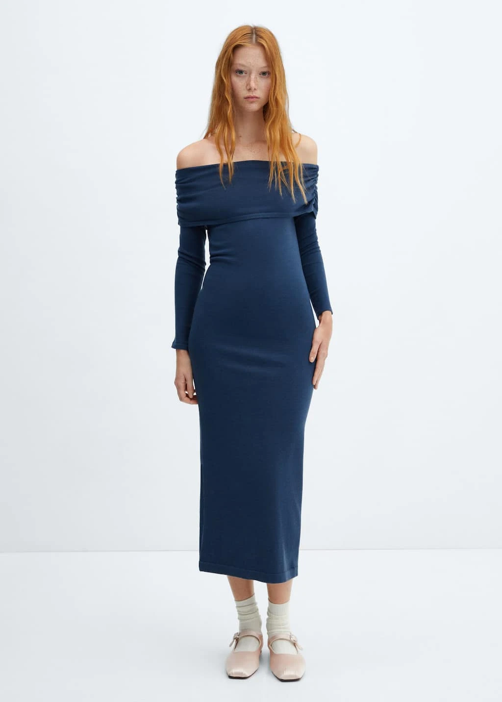 Robe Drapée épaules Dénudées 2 Robe Drapée épaules Dénudées – Image 2