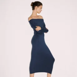 Robe Drapée épaules Dénudées 11 Robe Drapée épaules Dénudées -Promos Chaudine Magasin 57027754 52 D6